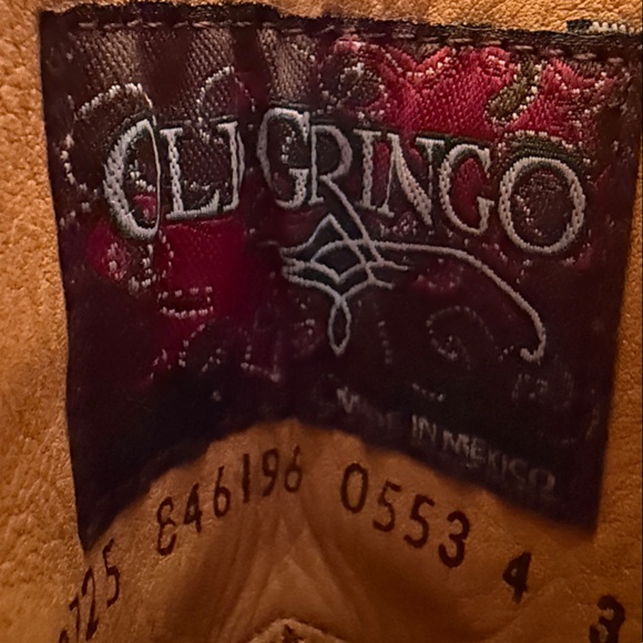 Old Gringo Brown and Black  hand tooled Ankle Boots
Wyoming - Picture 8 of 9